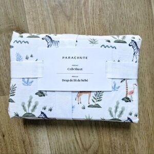 PARACHUTE Percale Safari  Animal Print Crib Sheet *NEW*